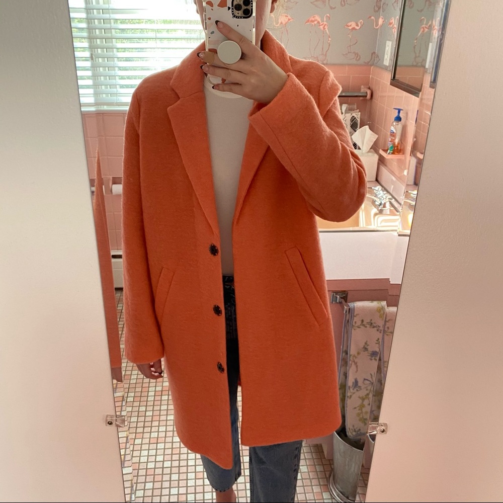 TopShop Salmon Coat, Size 10